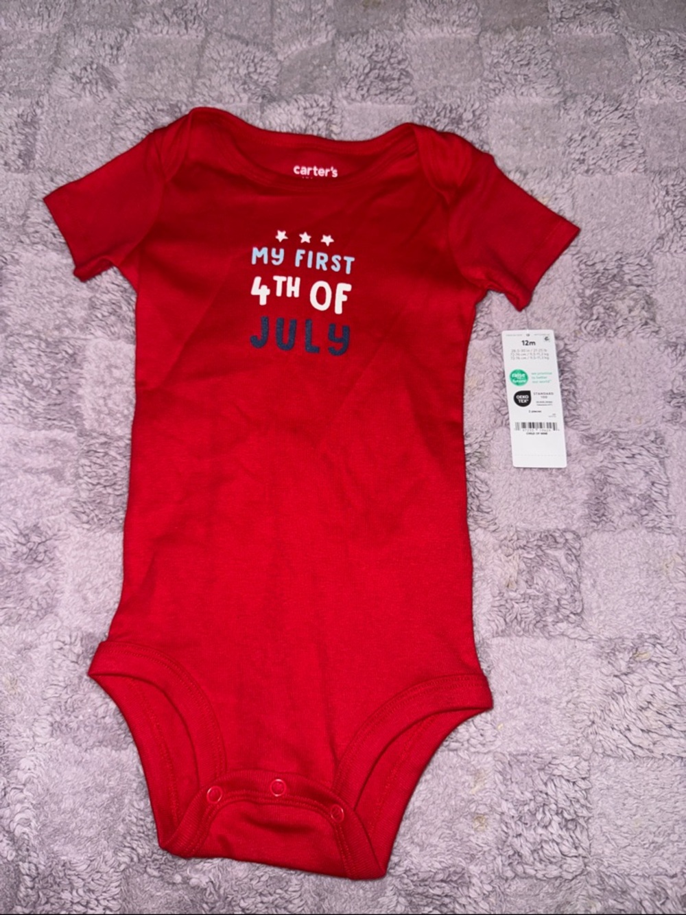 Carter's Red 'My First 4th of July' Short-Sleeve One-Piece